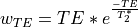 w_{TE} = TE * e^{\frac{-TE}{T_{2}^*}}