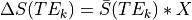 {\Delta}S(TE_k) = {\bar{S}(TE_k)} * X