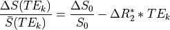 \frac{{\Delta}S(TE_k)}{\bar{S}(TE_k)} = \frac{{\Delta}S_0}{S_0}-{\Delta}{R_2^*}*TE_k