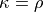 \kappa=\rho